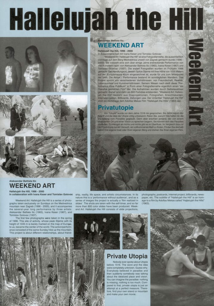 Weekend Art newspapers, Ivana Keser 
Ivana Keser, Community Art Zeitung, Zagreb- Berlin, 2002. 