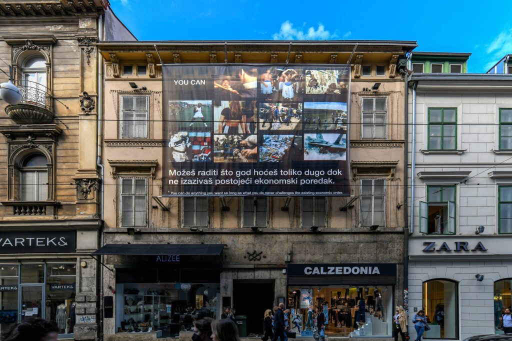 YouCan (1998)- Billboard, Društveni procesi, Ilica Gallery, Ilica 32, Q'art, Zagreb 2021/ Photo Juraj Vuglač
